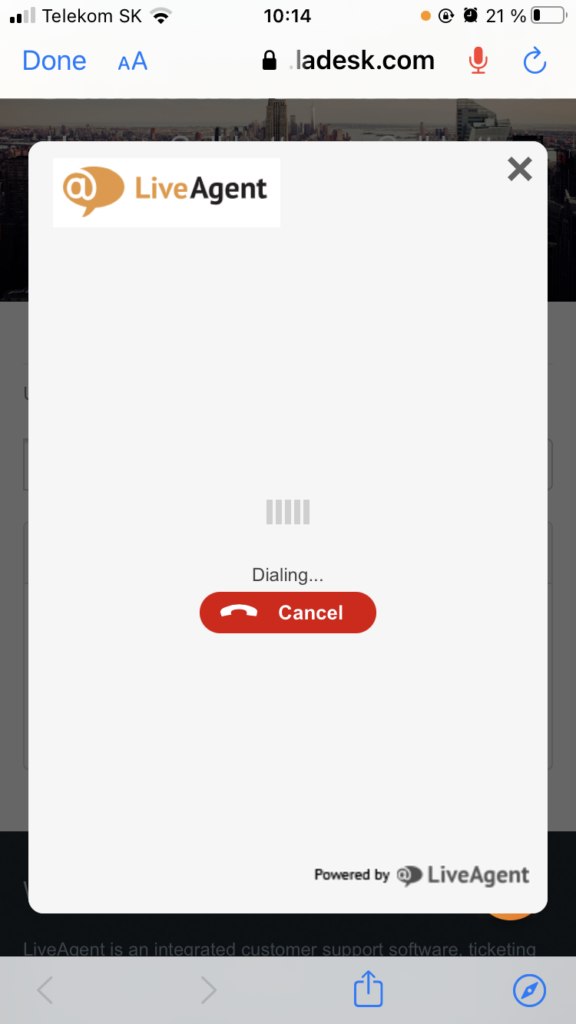Mobiler In-Browser-Anruf