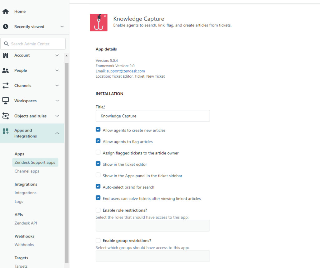 Zendesk Suite-Apps und -Integrationen